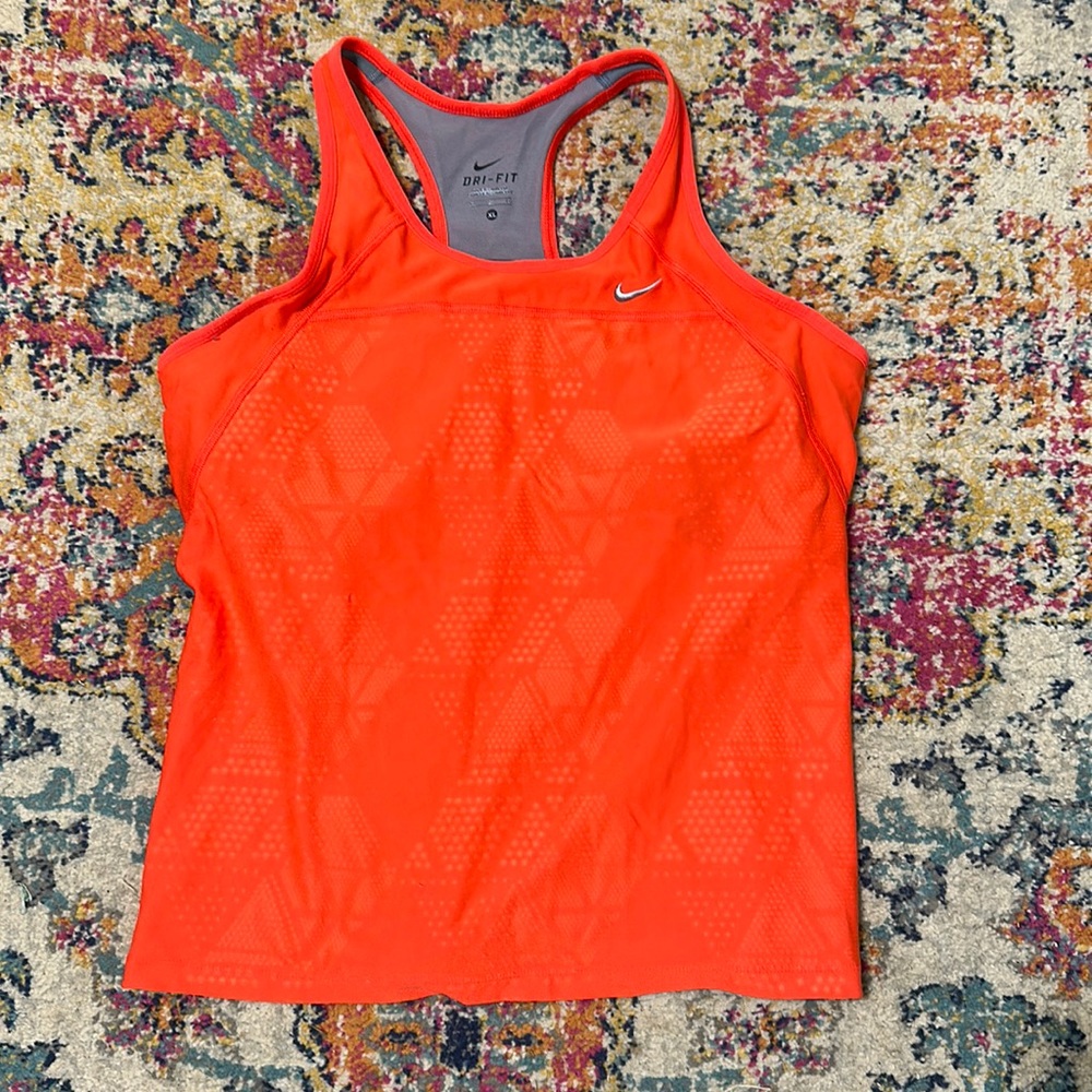 Nike Salmon Running Tank with Built in Bra
